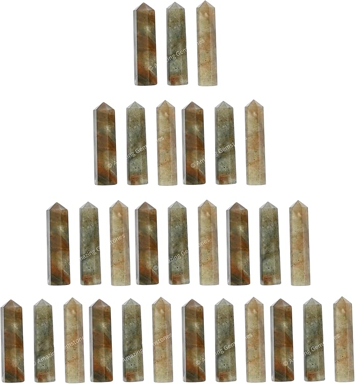 Amazing Gemstone Crystal Points Bulk Healing Crystals & Stones - Premium Single Terminated Healing Wand Point Bulk Crystals for Crafts, Crystal Grid, DIY Work