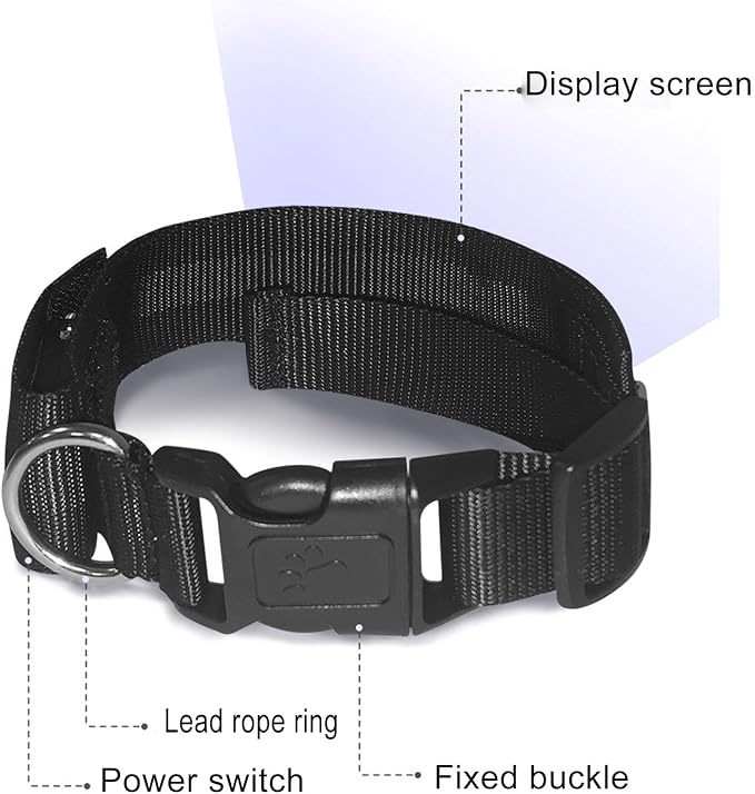 Programmable LED Collar Programmable LED Collar with Mobile Connection High Visibility Single Color Rechargeable Pet Dog Safety Basic Collars (Red)(Yellow)