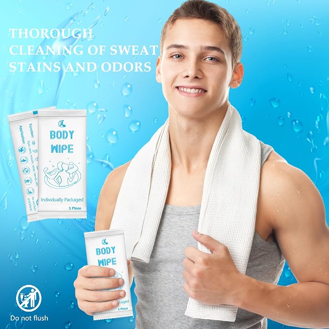 Timgle 200 Pcs Acidified Travel Deodorant Wipes for Women & Men Variety Pack Mini Hypoallergenic Face and Body Wipes Disposable Individually Wrapped Cleansing for Travel Gym
