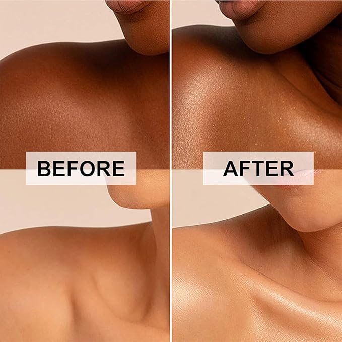 2 Pack Corlo Body Shimmer Oil Liquid Illuminator Highlighter Waterproof Long Lasting Moisturizing Bronze Luminizer Glow For Face Body (Rose Gold, 2pcs)