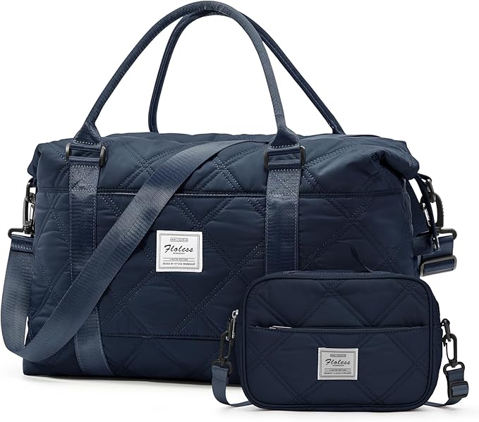 Travel Duffel Bag, Carry On Overnight Weekender Bags for Women | Travel Bag with Wet Pocket & Trolley Sleeve, For Spirit Airlines 18x14x8 Personal Item Bag