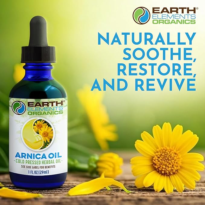 Arnica Oil - with Sunflower Seed Oil, Skin Routine for Post Surgery and After Care, Infused Herbal Extract for Face, Body, Muscle Application1 fl oz