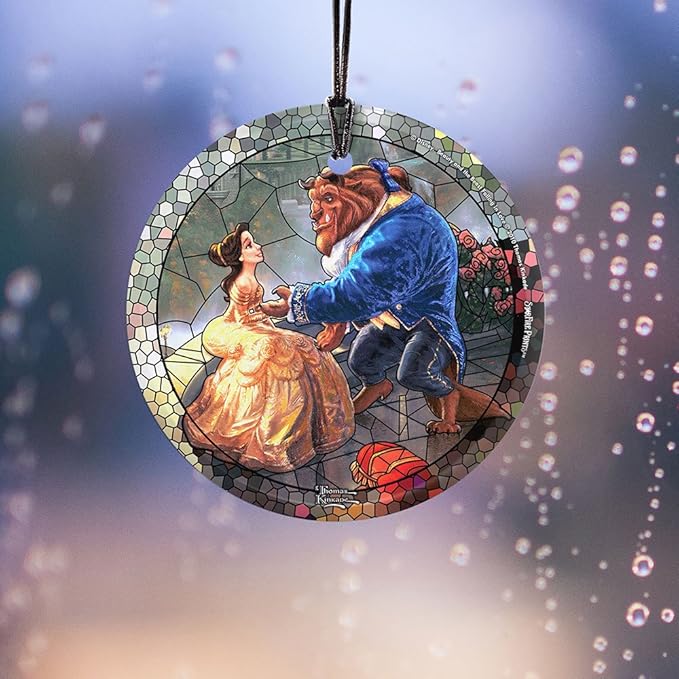 Disney - Beauty and The Beast - 3.5” Starfire Prints Hanging Glass Print Accessory – Light Catching Hanging Accessory – Ideal for Gifting and Collecting SPCIR684