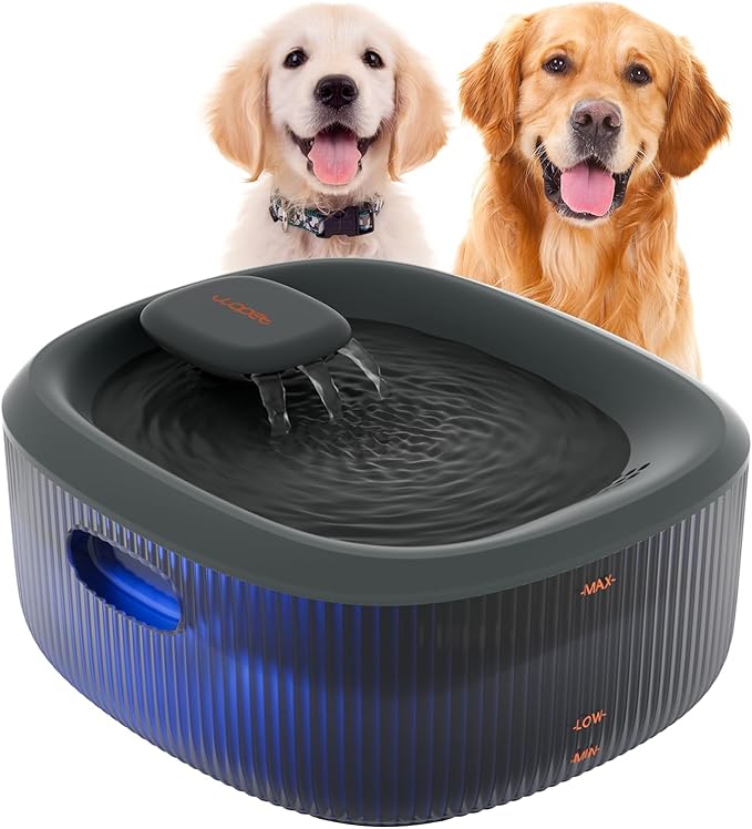 WOPET Dog Water Fountain for Large Dogs, 6L/205oz/1.6Gal Automatic Dog and Cat Water Fountain, Pet Water Dispenser with 2 Filters, Ultra-Quiet Pump, Great for Large Dogs Cats and Multi-Pet Home