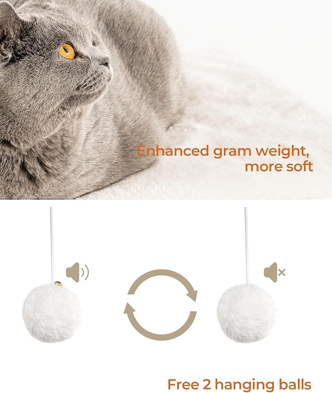 22in Cat Tree Tower Condo, Cat Scratch Posts for Indoor Cats, Big Plate, Three 23.6in Full Sisal Scratching Posts, Greige