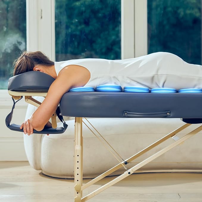 Concord 30" Portable AirWave Massage Table | Air Compression Full-Body Stretching & 3D Lumbar Support | Professional Folding Wellness Bed - Royal Blue