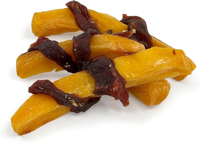 Pet 'n Shape Sweet Potato Chews Jerky Dog Treats - 16 Ounce | Premium duck breast, Sweet potato recipe, Limited ingredients, Wheat and soy free, Bite-sized snack, For all life stages