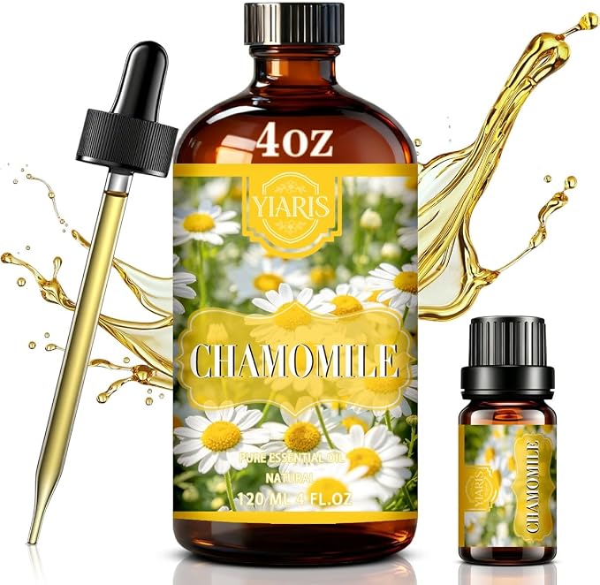 Chamomile Essential Oil 4.33oz for Diffuser & Sleep Relax | Calming chamomile scent for diffuser, aromatherapy, sleep aid, relaxation, candle making, soap crafting, DIY