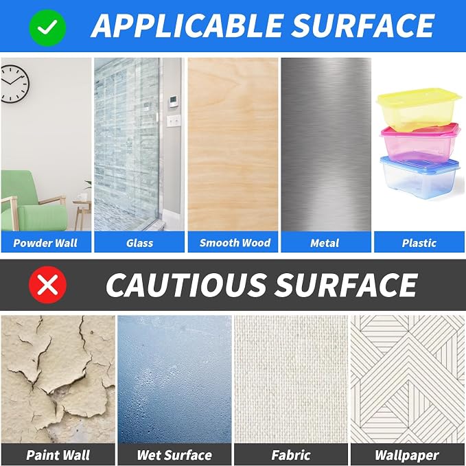 24 Pack Adhesive Wall Hooks, Wall Hangers Without Nails, No Damage Picture Hooks Waterproof and Rustproof to use Inside Kitchen, Bathroom, Home and Office（8mm）
