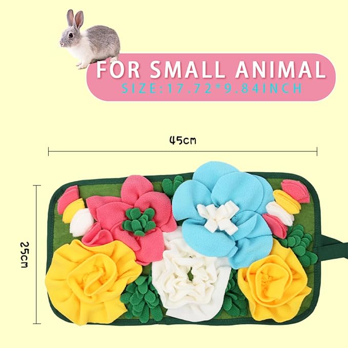 Rabbit Foraging Mat Interactive Bunny Snuffle Mat for Small Animals
