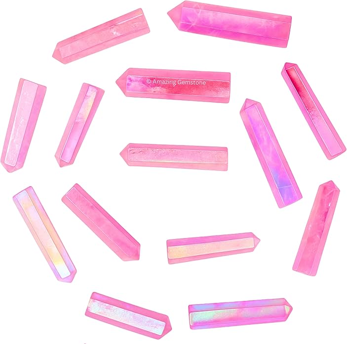 Amazing Gemstone Crystal Points Bulk Healing Crystals & Stones - Premium Single Terminated Healing Wand Point Bulk Crystals for Crafts, Crystal Grid, DIY Work