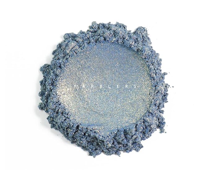 MARBLERS Chunky Natural Mica Powder [Magic Lake Pearl] 0.11oz (3g) | Highly Pigmented | Non-Toxic, Vegan, Cruelty-Free | Eyeshadow, Body Butter, Nail Polish, Nail Art | Party, Body, Face Makeup