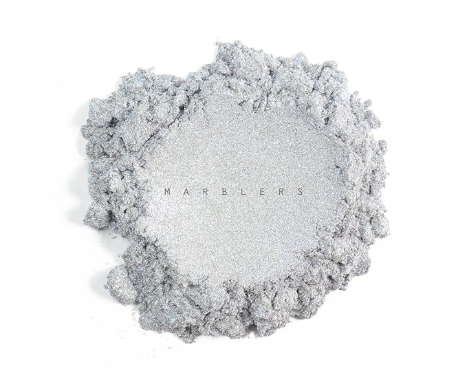 MARBLERS Chunky Natural Mica Powder [Cool Space Pearl] 0.11oz (3g) | Highly Pigmented | Non-Toxic, Vegan, Cruelty-Free | Eyeshadow, Body Butter, Nail Polish, Nail Art | Party, Body, Face Makeup