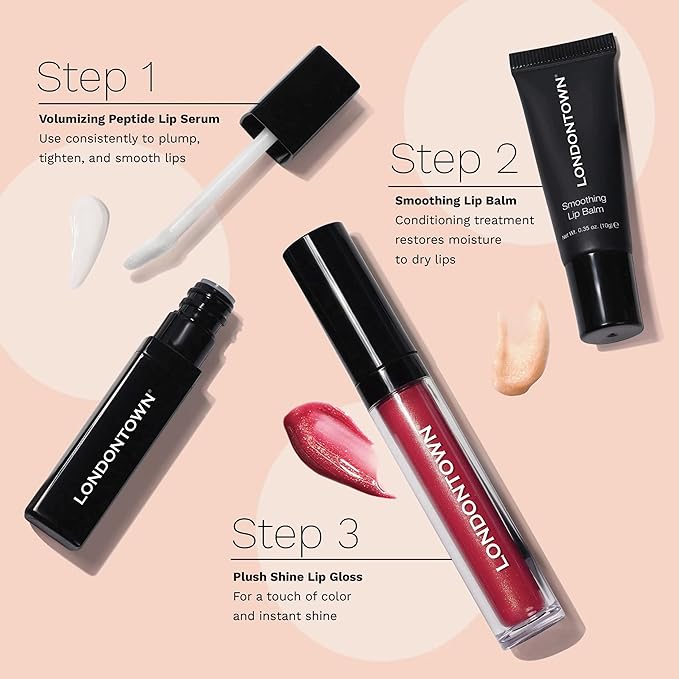 LONDONTOWN Pixie, Milky Pink, Plush Shine Lip Gloss Tube, Deep Hydrating High Shine Sheer Tint Non-Sticky Conditioning Balm
