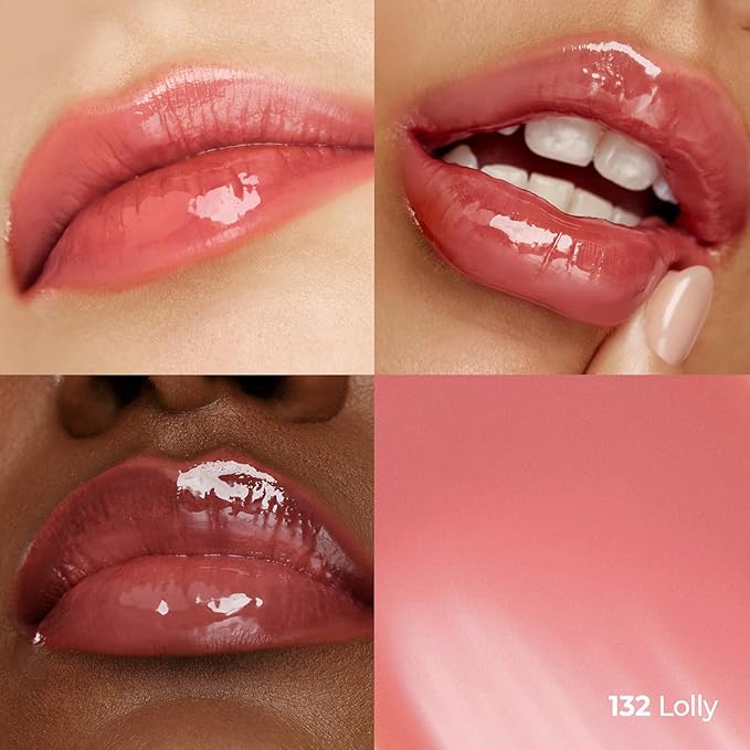 Laka Fruity Glam Tint, 4.5g/0.15oz, Glowing Lip Stain with Wide Color Spectrum, Hydrating & Lightweight Texture, Buildable Color, Non-Sticky, Vegan, K-Beauty (#132 Lolly)