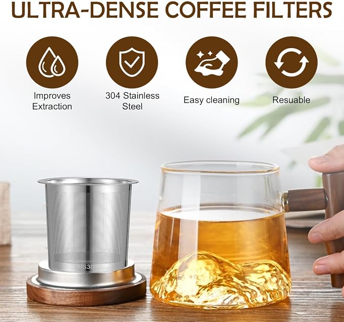 Zerodeko Tea Cup Filter Loose Leaf Tea Holder Tea Strainers Mesh Strainer Stainer Steel Strainer Teapot Infuser Basket 7cm Tea Infuser Tea Diffusers for Home Coffee Cold Brew