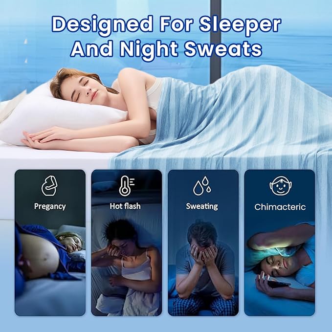 Cooling Blanket King, Arc-Chill Q-Max >0.5 Cool Fiber, Summer Cooling Throw Blanket for Hot Sleepers, Keeps Body Cool for Night Sweats, Soft Lightweight Sofa Couch Blankets for Kid Adults