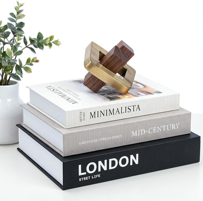 OurWarm Set of 3 Large Decorative Books, Coffee Table Books for Home Decor | Extra Large Size, Decorative Storage Boxes, Magnetic Closing Lid, Fake Books for Living Room Office Bookshelf Entryway Decor