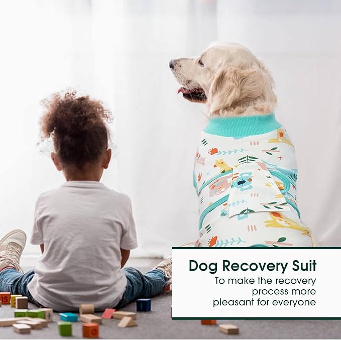 Kuoser Recovery Suit for Dogs Cats, Soft Dog Surgery Suit Female Male Spay | Professional Dog Onesie for Surgery, Substitute E-Collar & Cone, Prevent Licking Dog surgical suit Pet Neuter Suit