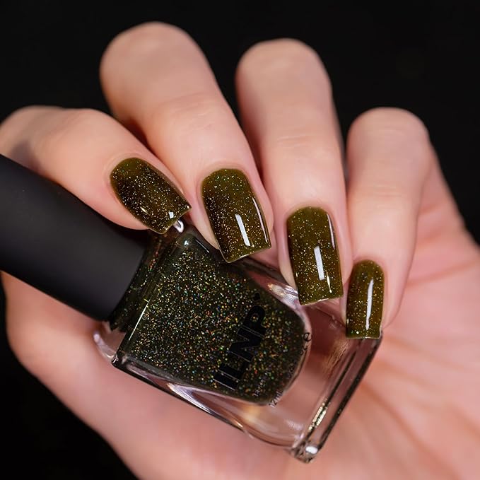 ILNP Countryside - Olive Green Holographic Jelly Nail Polish