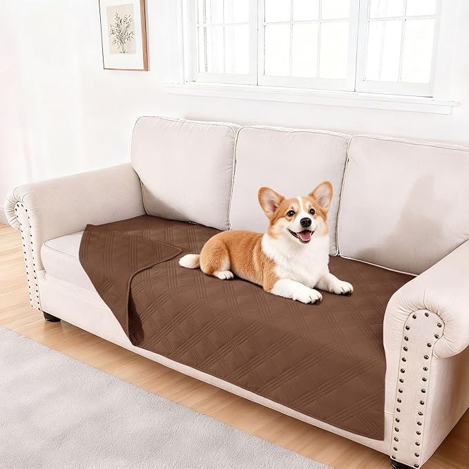Waterproof Reversible Dog Blanket, Soft Couch Cover for Dogs Washable | Dual-Sided Waterproof Pet Bed Blanket, Resist Stains Spills & Pet Hair, Practical Furniture Protector For Pets, Size 40"x80"