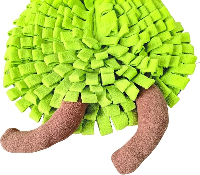 Ferret Cats Snuffle Mat Fleece Foraging Mats Interactive Feeding Toy Small Animal Rabbit Guinea Pig Rat Hamster Anti Slip Treat Dispenser Slow Feeder (Pear)
