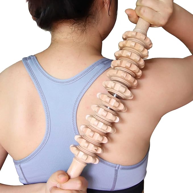 Wood Therapy Massage Tools, 16 inch Professional Wooden Massage Roller Stick & Wood Therapy Tools for Body Shaping, Body Sculpting Tools, Ease Deep Tissue