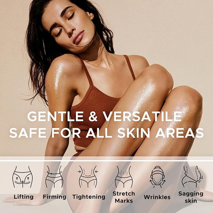Body Firming Oil: Fast Absorbing Firming & Hydrating Skin Care with Jojoba, Grapeseed & Geranium Oils, Vitamin E | 3.4 Fl Oz Moisturizing Treatment Oil for Tightening After Shower