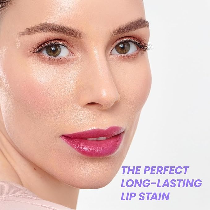 Wonderskin Wonder Blading All Day Lip Stain Peel Off and Reveal Kit - Long Lasting, Waterproof Brown Lip Tint, Transfer Proof Natural Makeup Stain Kit (Demure)