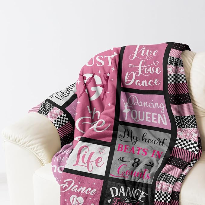 Dance Gifts, Dance Recital/Dancer/Ballet/Ballerina Gifts for Girls Teens Her Teacher, Dancers/Dancing Blanket50 x40