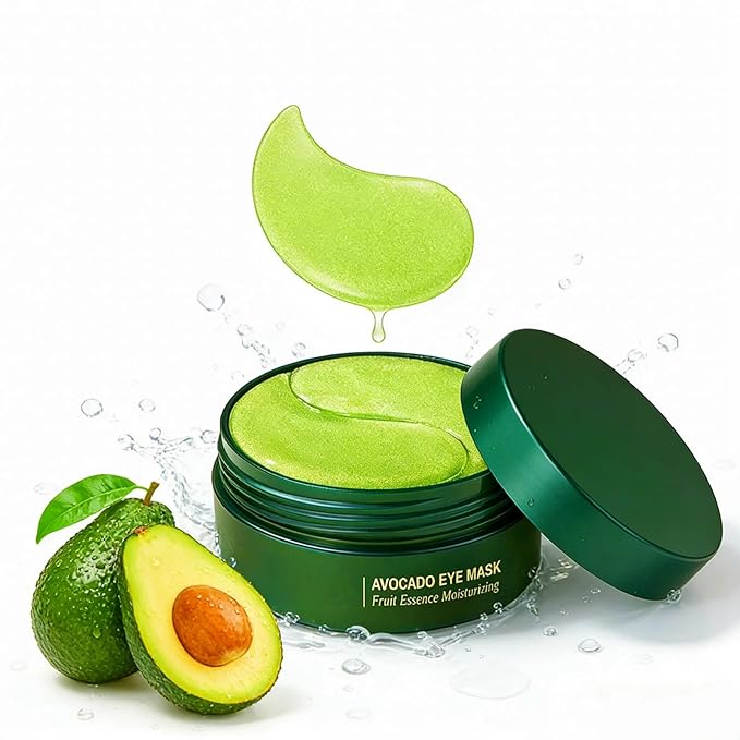 Under Eye Patches – 60 PCS Avocado Eye Patches for PUFFY EYES and DARK CIRCLES, Collagen Eye Patches,Hydrating & Moisturizing Eye Patches for Women,Reduce LINES and WRINKLES.