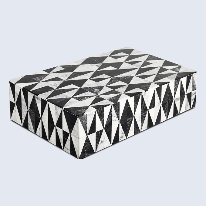 Handicrafts Home Decorative Storage Box 10x6 – Remote Organizer Box with Lid, Modern Decorative Keepsake Box, Boho Shelf Décor, Memory Box for Photos or Letters, Decorative Box for Table Décor