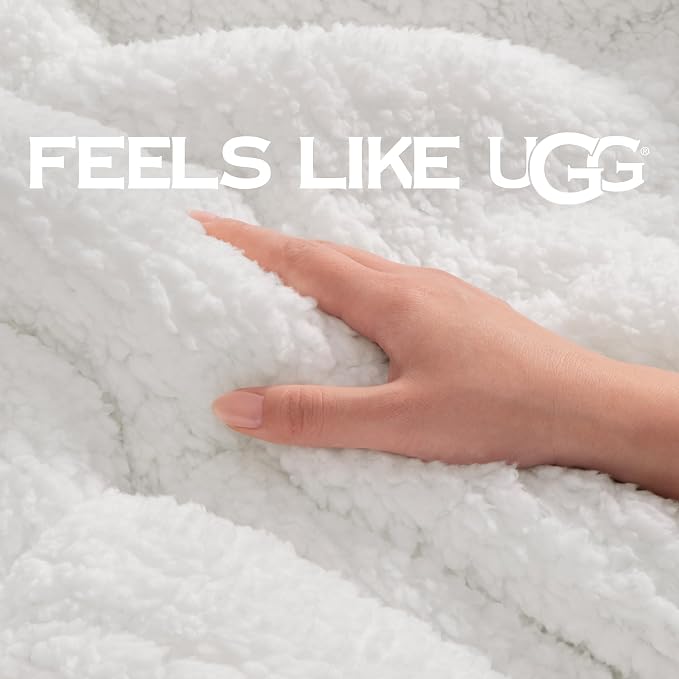 UGG Nita Throw Blanket, Fleece Throw Blanket for Couch or Sofa, Soft Plush Lightweight Warm Bedding, Machine Washable, 50 x 70 inches, Coffeeberry Red