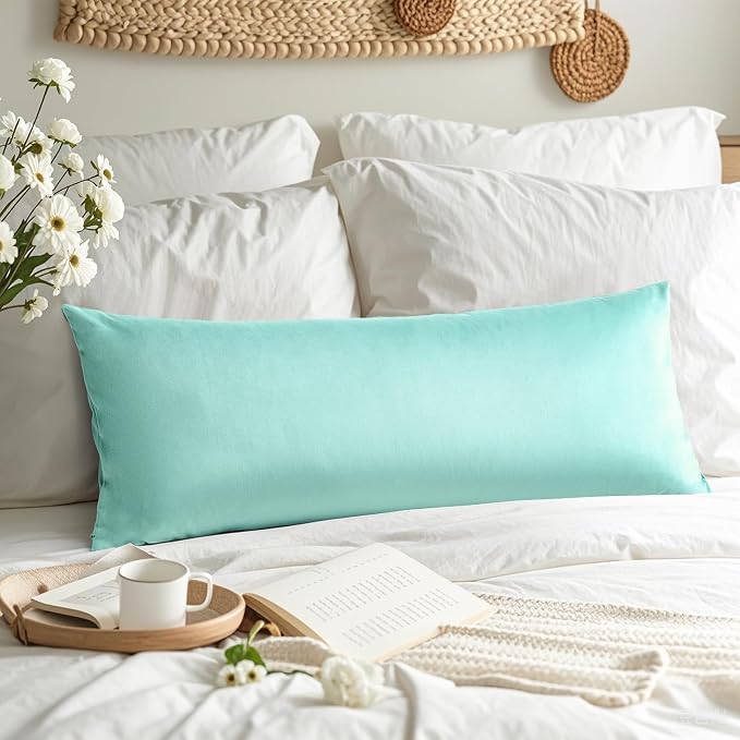 Artscope Luxury Velvet Lumbar Pillow Cover Super Soft Decorative Rectangle Pillowcases Soft Solid Cushion Cases for Couch Sofa Bedroom Car Decor 14x36 Inch Aqua Green