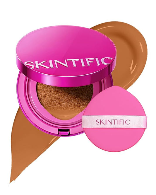 Pink Glow Cushion Foundation #07N Soft Caramel| Medium Coverage, Natural Glow Finish, Moisturizing for Dry Skin, Lightweight, Long-Lasting & Oxidation-Resistant