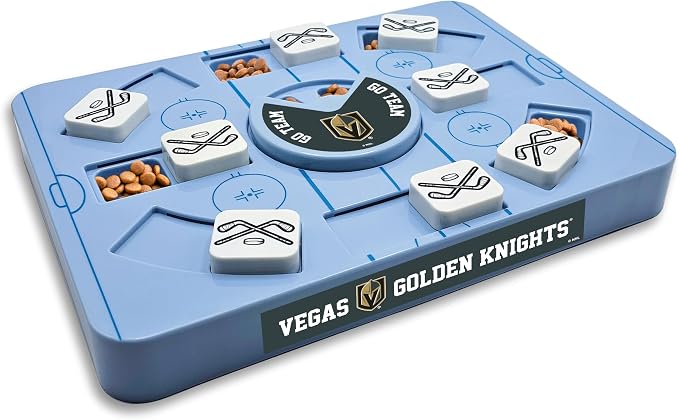 Pets First NHL LAS Vegas Golden Knights Large Puzzle Toy, New Size, Interactive Dog Treat & Slow Feeding Toy
