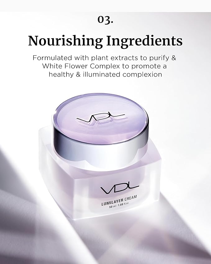 VDL Lumilayer Cream - Illuminating and Volumizing Cream for Radiant, Hydrated Skin & Luminous Transformation (1.69 fl oz) | Korean Makeup