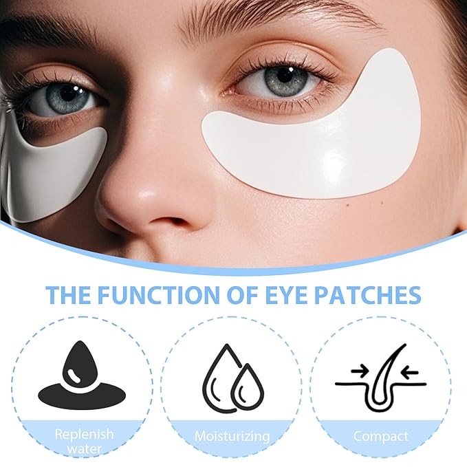 8PCS Hydrogel Eye Patch, 6g Moisturizing Milk Single Eye Mask Hydrogel Pads, Ideal for Women Dark Circles, Dryness Around Eyes, Reduce Skin Wrinkles, Puffy Eyes
