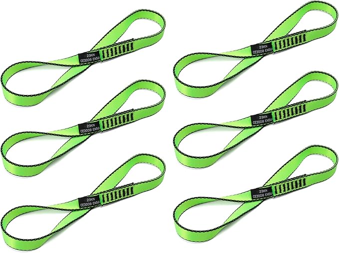 18MM Nylon Climbing Sling Runner 23KN CE2008/EN566 Strong Webbing Straps for Rock Climbing,Mountaineering, Rappelling, Swing, Yoga Hammock etc