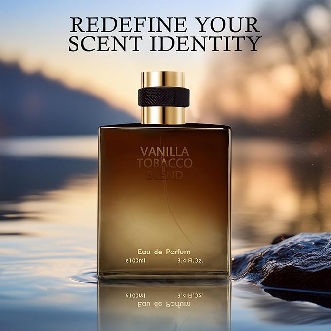 2PCS Mens Perfume Cologne Long Last Strong EDP Natural Spray Gift Set, with Cocoa, Dried Fruits, Woody Fragrance for Daliy Use, 3.4 Fl Oz / 100 mL Each (1 Billion Lucky & Vanilla Tobacco)