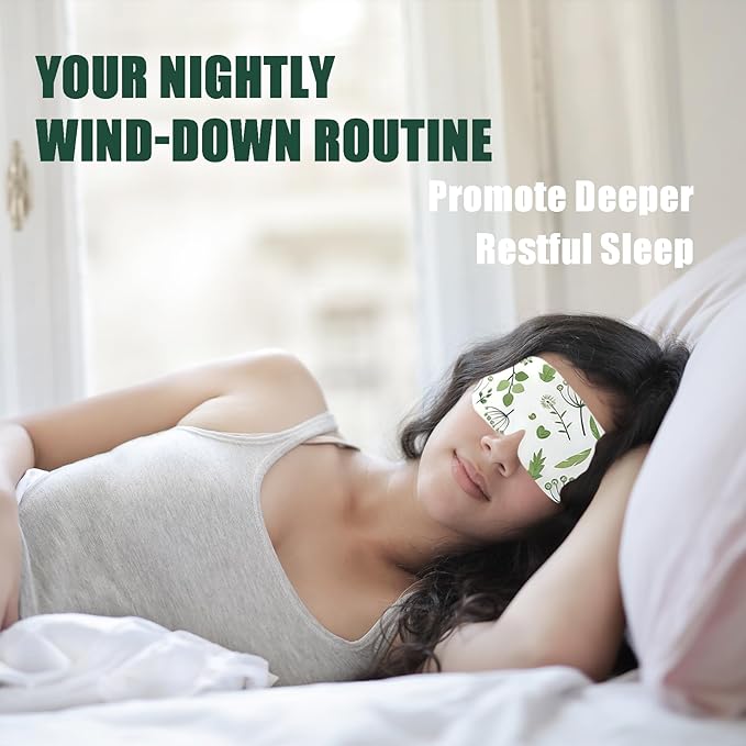 Disposable Steam Eye Mask 9 Pack - Heated Eye Compress for Dry Eyes, Eye Strain & Puffiness Relief, Sleeping Mask for Travel, Airplane, Spa, Night Use, Relaxing Gift