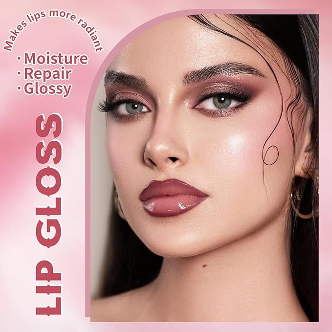 Peel Off Lip Liner Stain Tattoo, Long Lasting Waterproof Lip Stain Peel off, Tattoo Pink Lip Liner and Lip Gloss Combo, Non-Stick Cup Nourishing Lip Gloss Set Lipstick Makeup