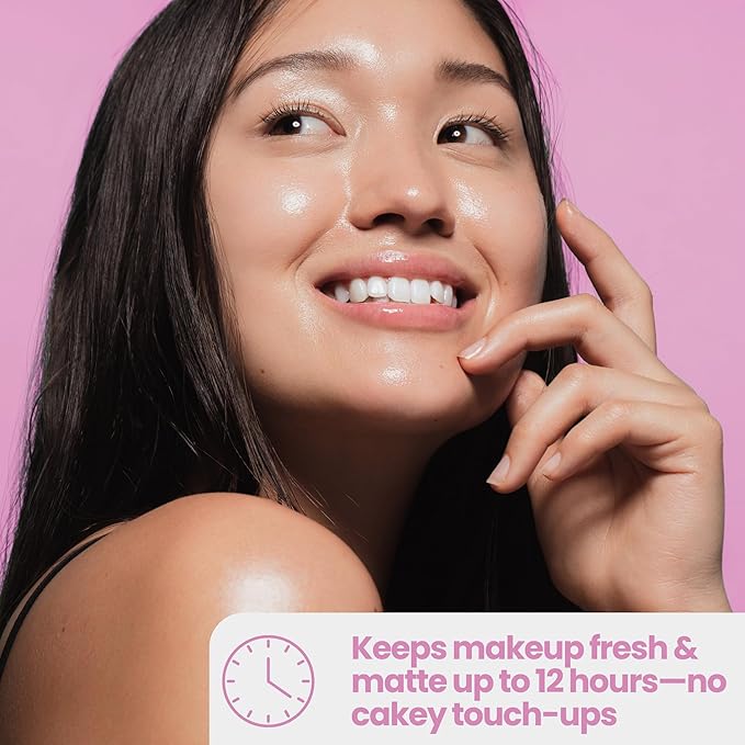 Matte Makeup Setting Spray | Mattifying Lock In Makeup Mist Keeps Fresh All Day | Add Vibrance & Shine to Your Look | Oil-Free Vegan Formula for All Skin Types | 4 oz