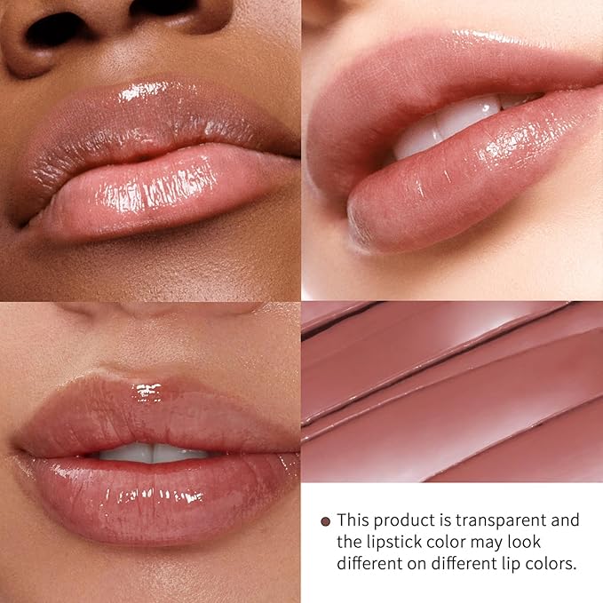 Honey Lipstick Tinted Lip Balm - Sheer Hydrating Lipstick for All Skin Tones - Moisturizing Lip Color, Nourishing Lip Balm with a Hint of Natural Black Cherry Tint (2Pcs Nude Honey)