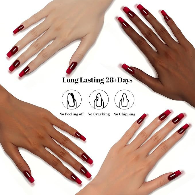 YTD Likomey Berry Red Gel Nail Polish,15ml Salon Home DIY Manicure and Pedicure Blood Red Fall Winter UV Color Varnish,HEMA Free TPO Free,CS449