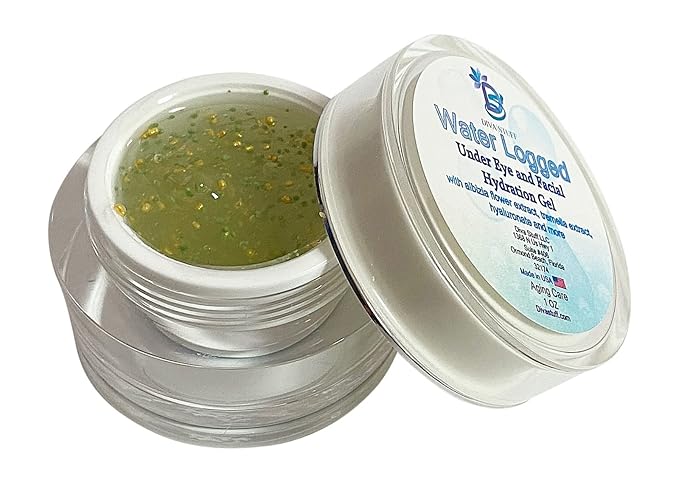 Diva Stuff Water Logged Under Eye and Facial Hydration Gel With Albiza Flower Extract, Tremella Extract, Hyaluronate and Black Algae