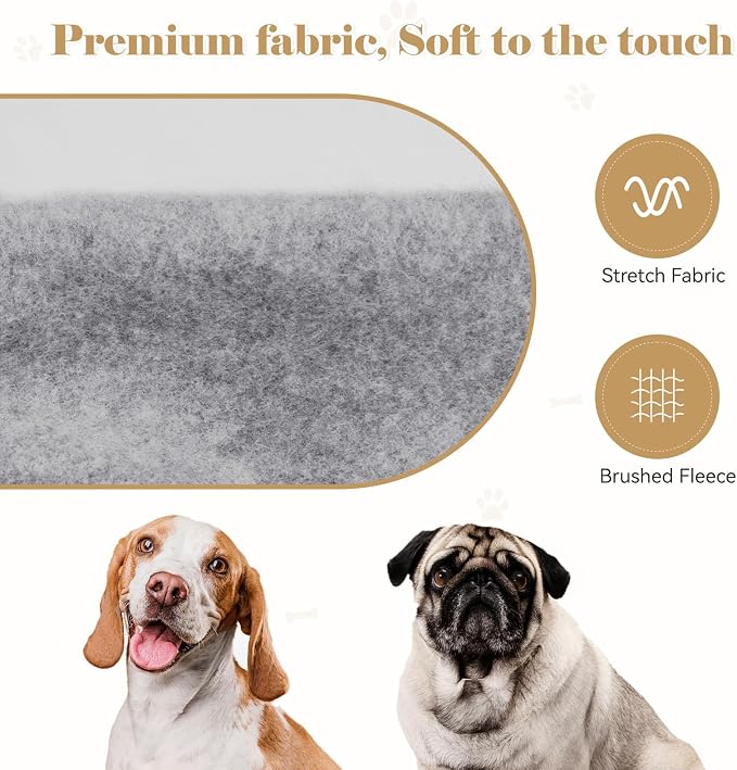 Dog Sweaters for Small Dogs,Dog Hoodie Sweater Solid Soft Brushed Fleece Clothes Pet Hoodie Sweatshirt with Pocket(Grey-S)