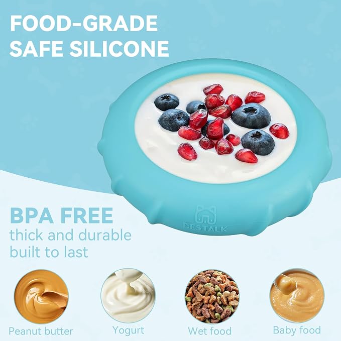 Dog Lick Bowl, Bestalk Wobbly Freeze Bowl Enrichment Feeder for Dogs, Anxiety Relief Lick Mat Puzzle Toy for Distraction, BPA Free Silicone, Dishwasher Safe(Teal,S)