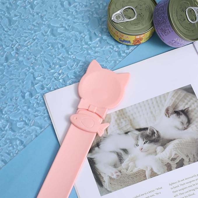 Cat Treat Spoon Squeeze, 10.43 X 2.36 in Cute Churu Spoon, Multifunctional Cats Treat Feeder Spoons, Comfortable Grip for Lickable Treats Feeding Dispenser for Wet Food,Pink