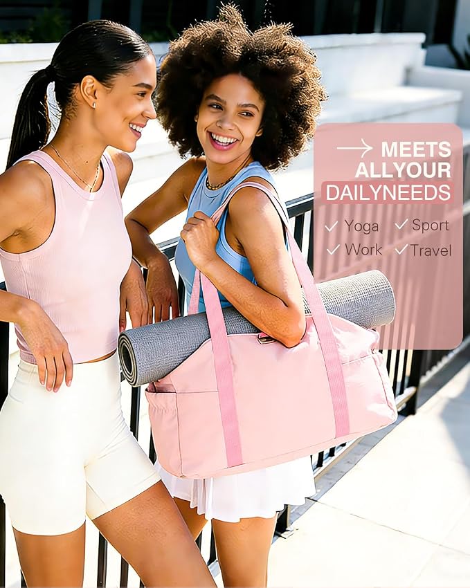 Tote Bag for Women, 26L Capacity Travel Purses Work Bag, Small Zipper Tote Bag for Travel Nurse Gym Teacher